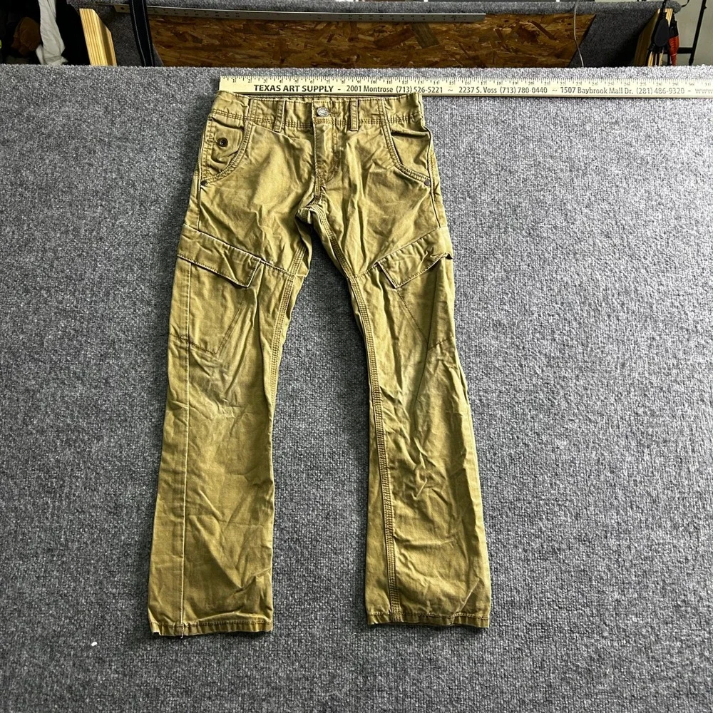 Levi's Cargo Pants Mens Size 26x26 Khaki Tan 511 Skinny Fit Cotton Utility Flaw